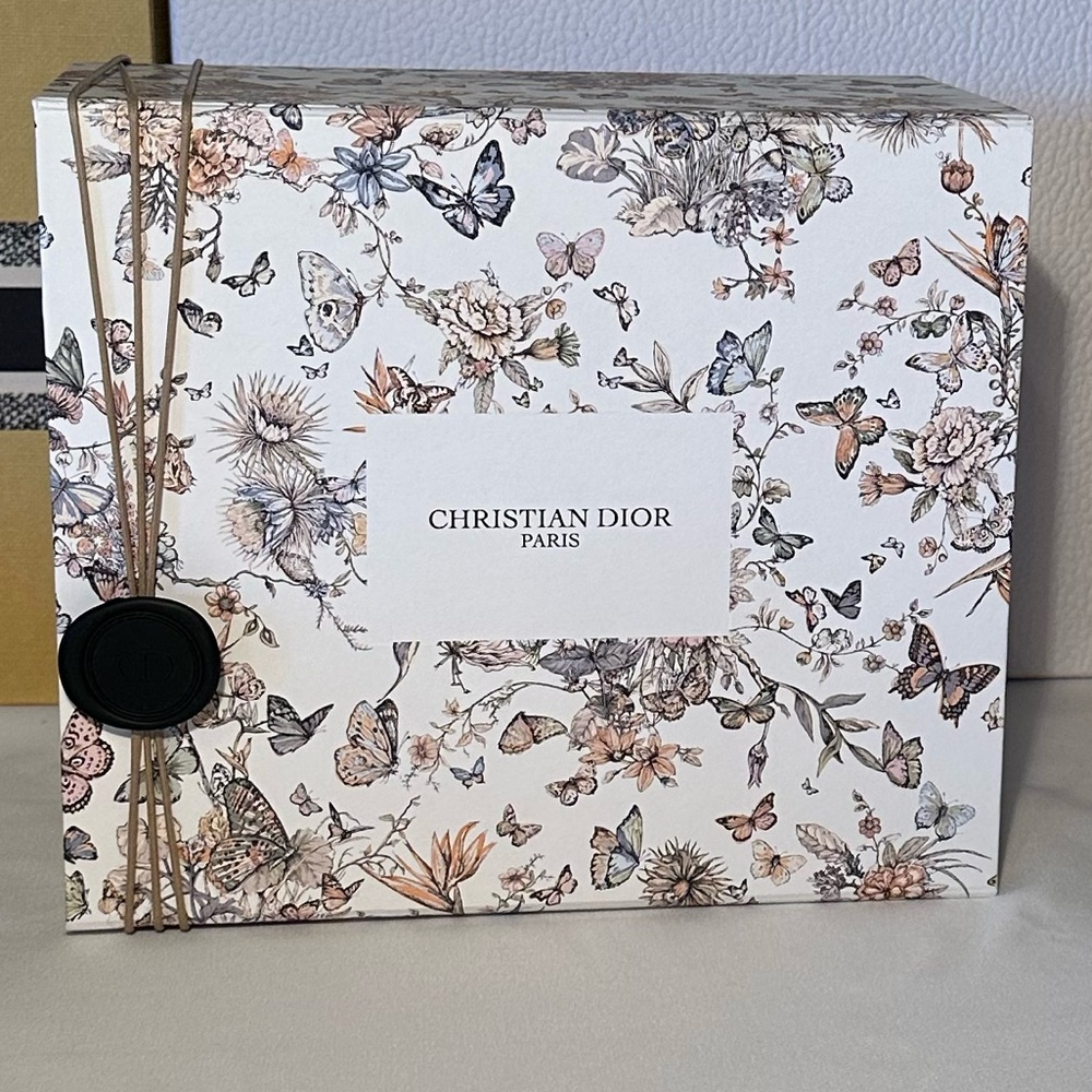 Dior Butterfly Bundle. Box, Pillow, 2x Dustbags (medium & small). EUC.